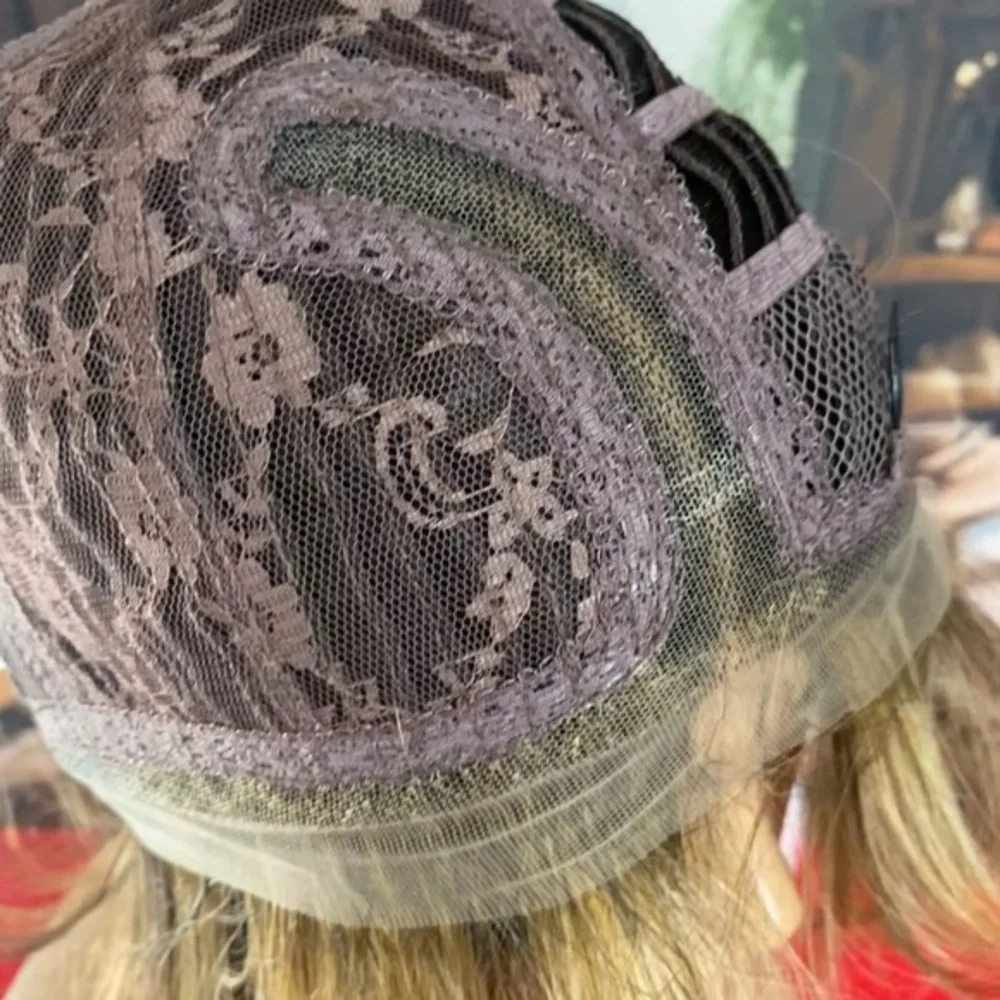 NEW rooted lace fronts moon shaped part wig